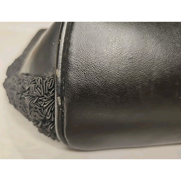 Retro Style Black Crochet Shoulder Bag With - Picture 10 of 11